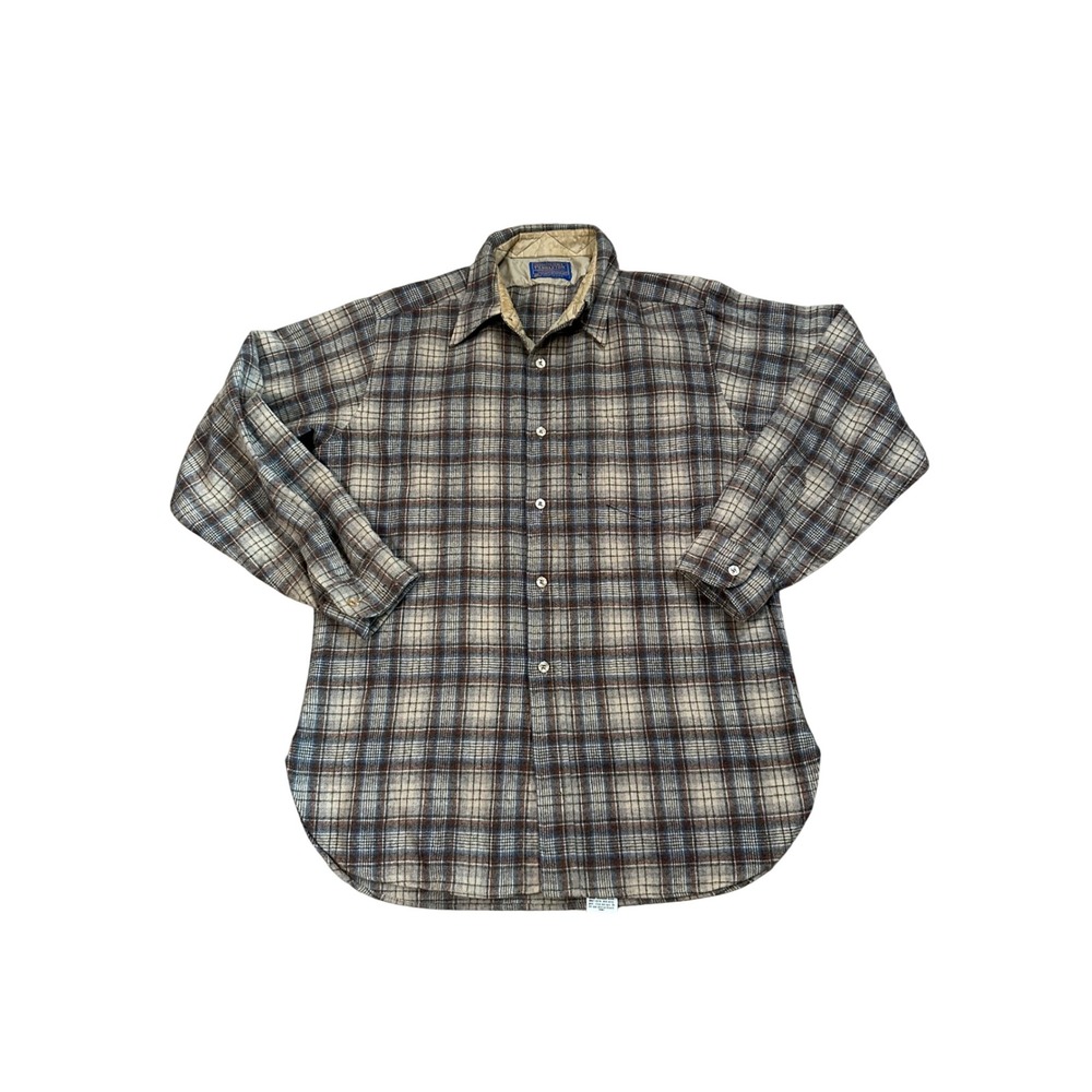 Vintage Pendleton Wool‎ Plaid Shirt Mens Large Country Traditionals Made in USA